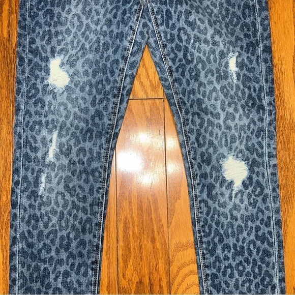 NWT Lucky Brand Bridgette Skinny Distressed Leopard Print Ankle Jeans Size 4/27 - Picture 8 of 12